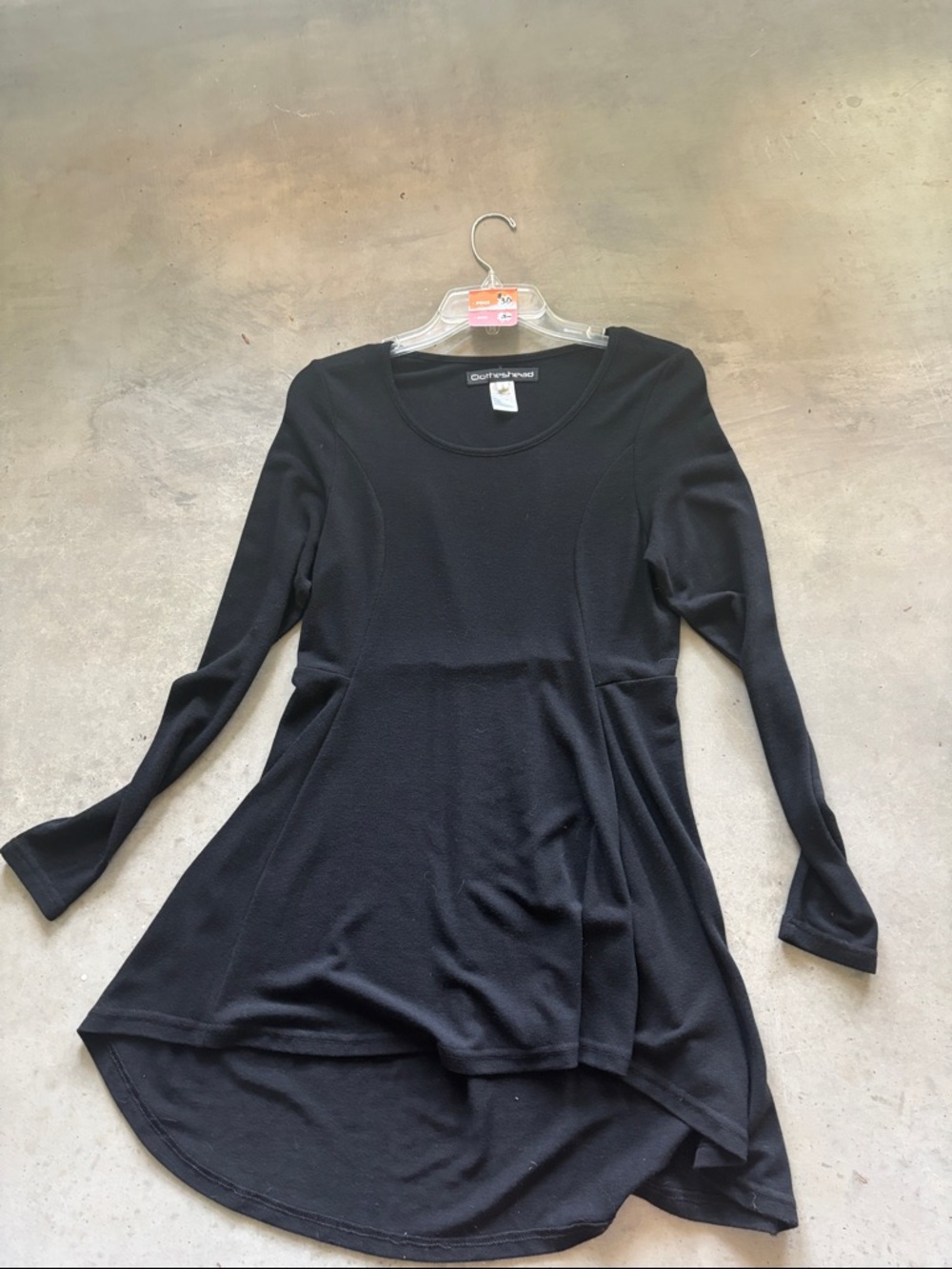 Clothes horse Black Long-Sleeve Tunic Top or mini dress